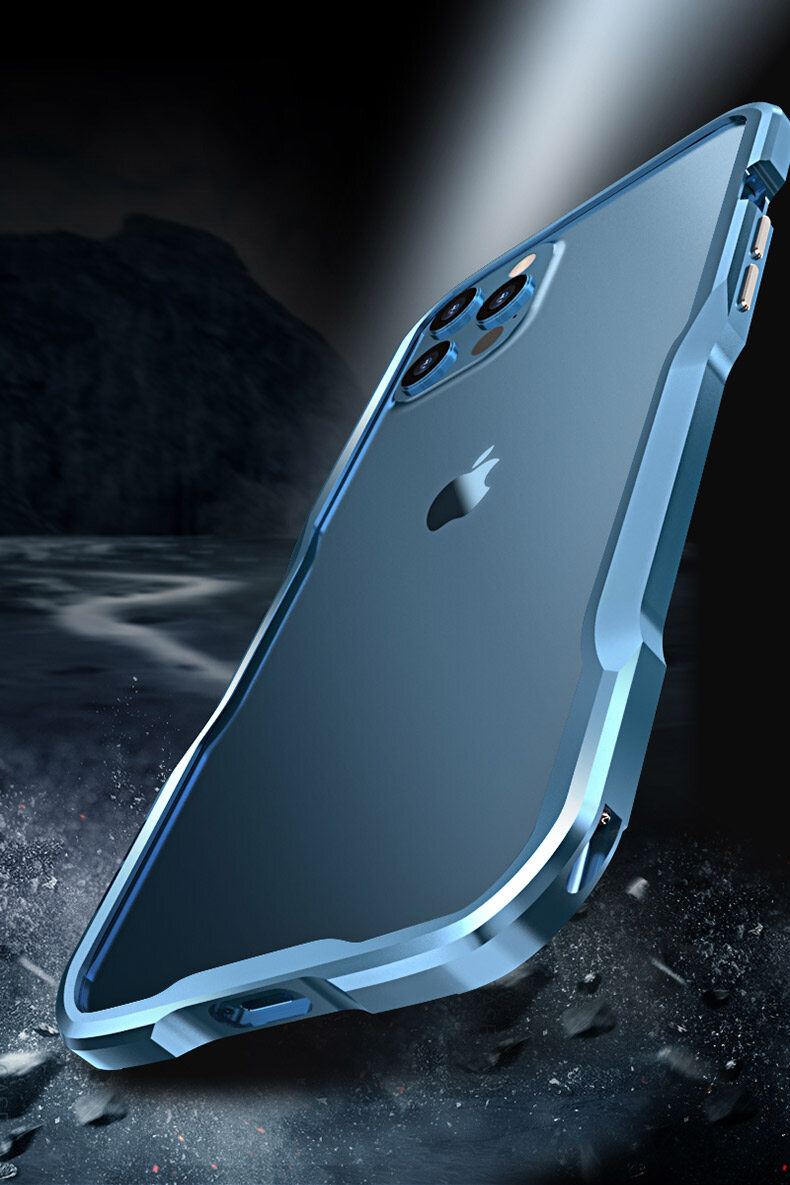Luphie Armor case For iPhone 11 11Pro 11 Pro max iPhone 12 12Pro 12 Pro Max Case Shockproof Armor Metal Bumper Irregularly Aluminum Cover For iPhone 12 Mini