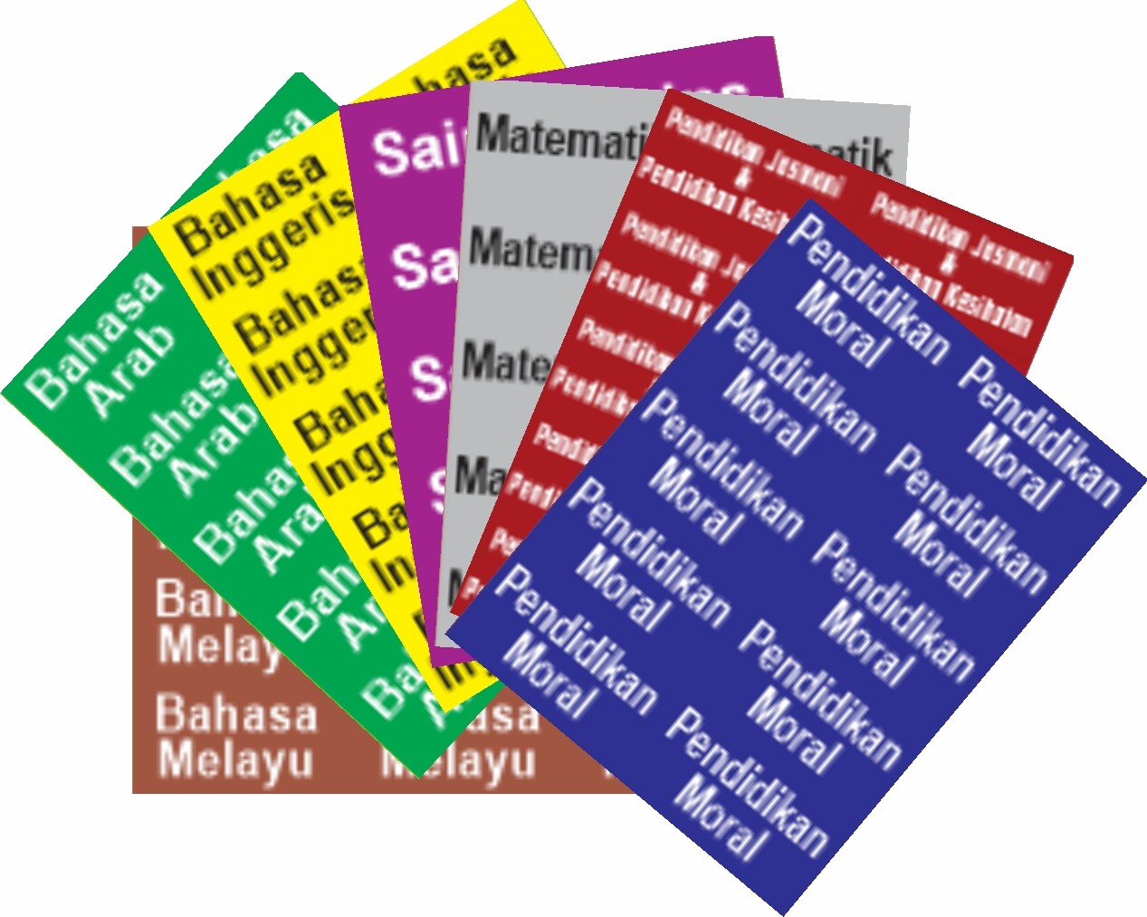 Label Sticker Mata Pelajaran ~ Sesuai Untuk Sekolah Buku Latihan ~ Murah Colourful Lazada