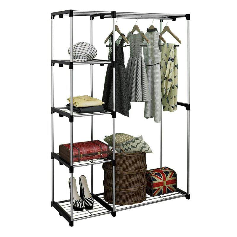 HOME BI Simple Wardrobe Steel Tube Thickening and Strengthening Cloth Wardrobe Single Economy Simple and Modern Wardrobe