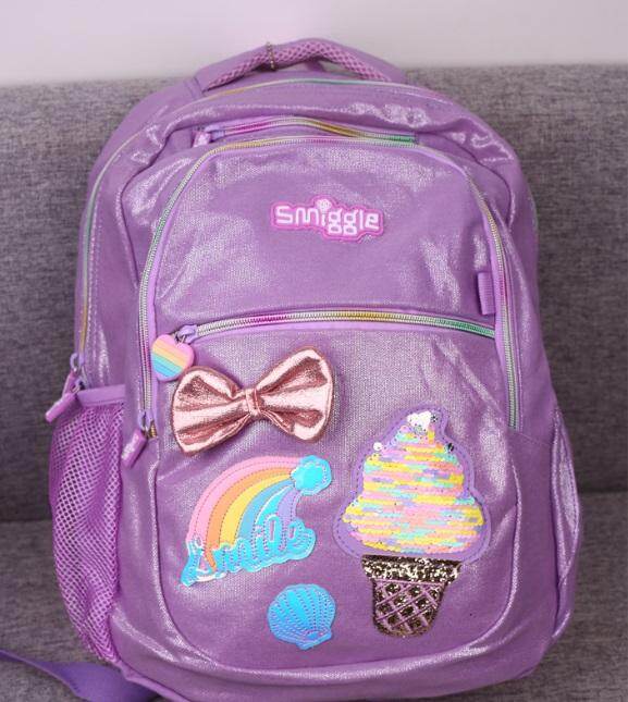 smiggle purple backpack
