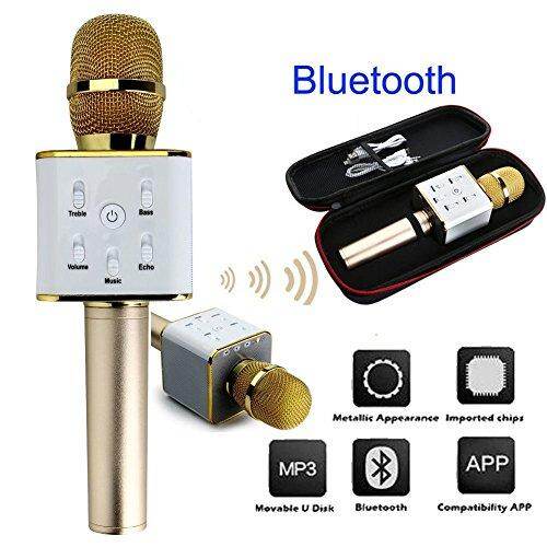 Micro hát karaoke trên điện thoại di động, Micro Karaoke Tích Hợp Loa Q7, Giá Loa Bluetooth Karaoke,  Mic Hát Karaoke Mini Cho Điện Thoại Chất Lượng Tốt Hàng Cao Cấp [Thao2] |Dũng|