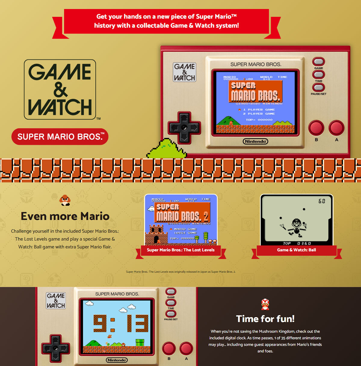 Trò chơi Nintendo & xem: Anh em Super Mario. -Trò chơi & Hệ thống đồng hồ