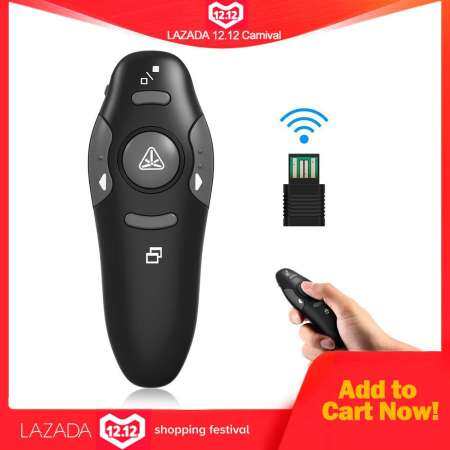 ERA 2.4 เมาส์ไร้สาย PowerPoint Presenter การควบคุมระยะไกล RF เลเซอร์ปากกาพอยน์เตอร์