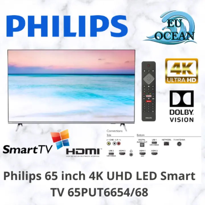 Philips 65 Inch 4k Uhd Led Smart Tv 65put6654 68 Lazada