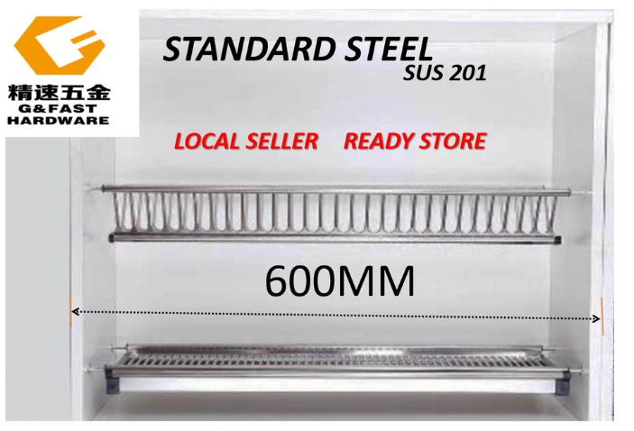 Ready Kitchen Cabinet 2 Tier Dish Rack Drainer Dryer Plate 2 Tier Dish Rack Drainer Dryer