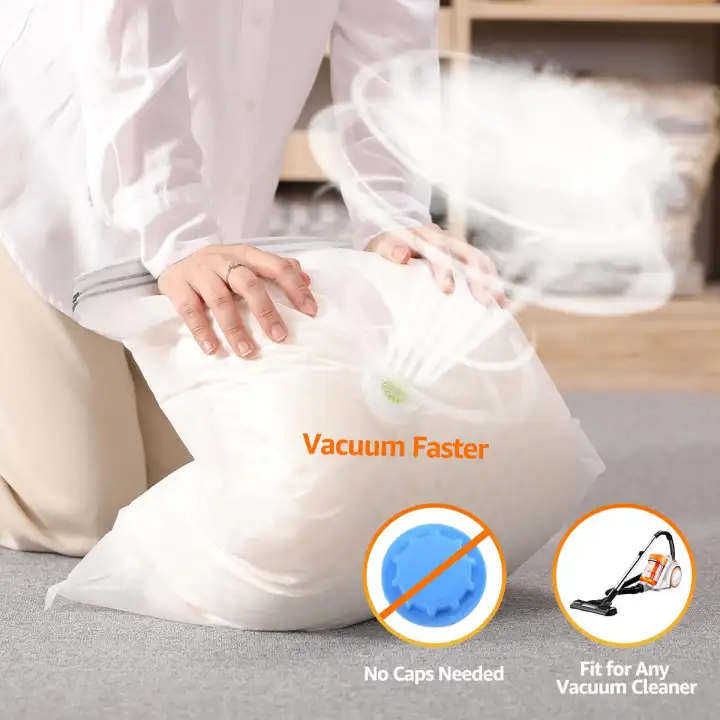 Taili 6pcs Pack Vacuum Storge Compressed Bags No Need Hand Pump