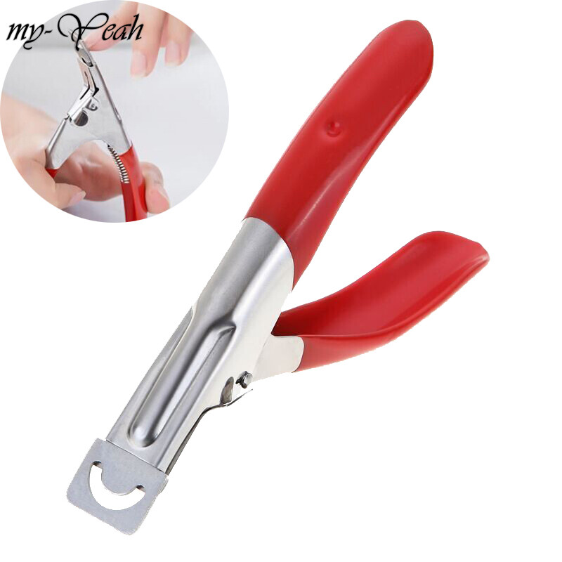 False Nail U Shape French Scissor Stainless Steel Well Cutter Trimmer Straight Edge Clipper Nipper Tip Pro Manicure Tool