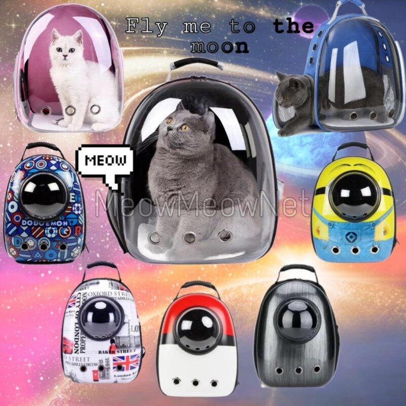 【Ready Stock】Pet Túi Vận Chuyển Chó Mèo Viên Nang Phi Hành Gia Bagpack Túi Galas Kucing
