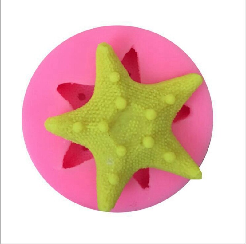 TUKE Sea Conch Starfish Shell Tail Shape Fondant Cake Candy Silicone Molds DIY Cake Decorating Tools Soap Resin Clay Chocolate Moulds