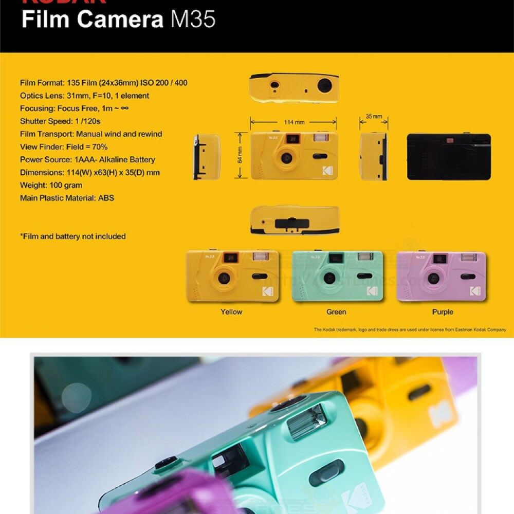 [Ready Stock] Máy ảnh Kodak M35 M38 F9 - Máy ảnh cuộn phim 35mm Chụp và quay với đèn Flash...