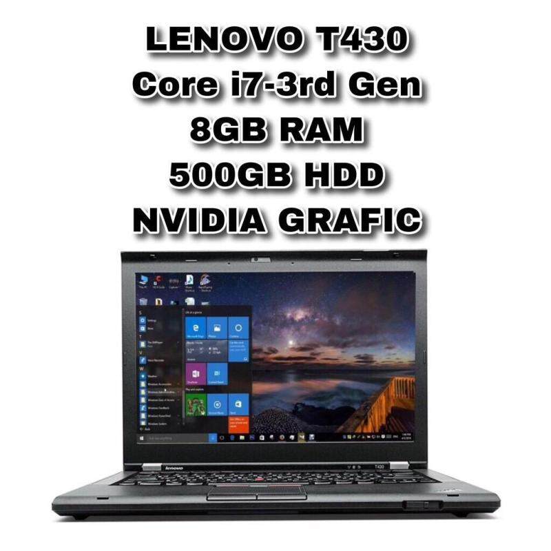 LENOVO T430 Core i7-3rd Gen 8GB RAM 500GB HDD NVIDIA GRAFIC 14inch Malaysia