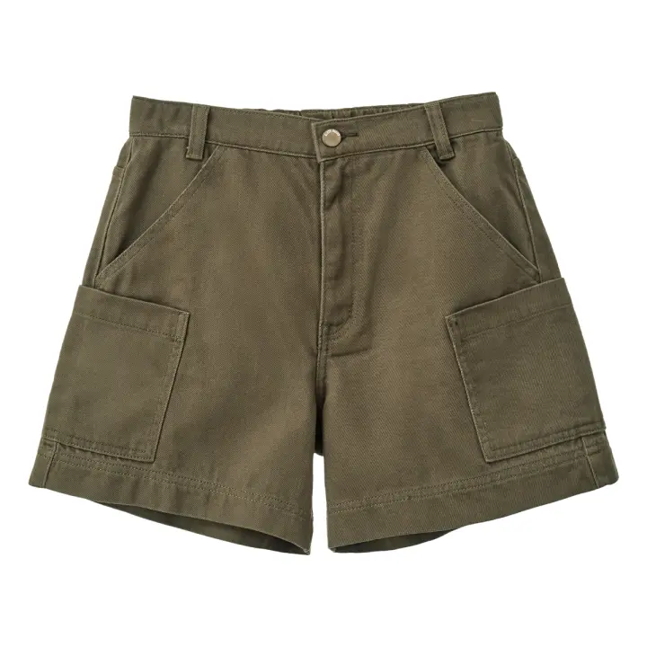 high waisted utility shorts