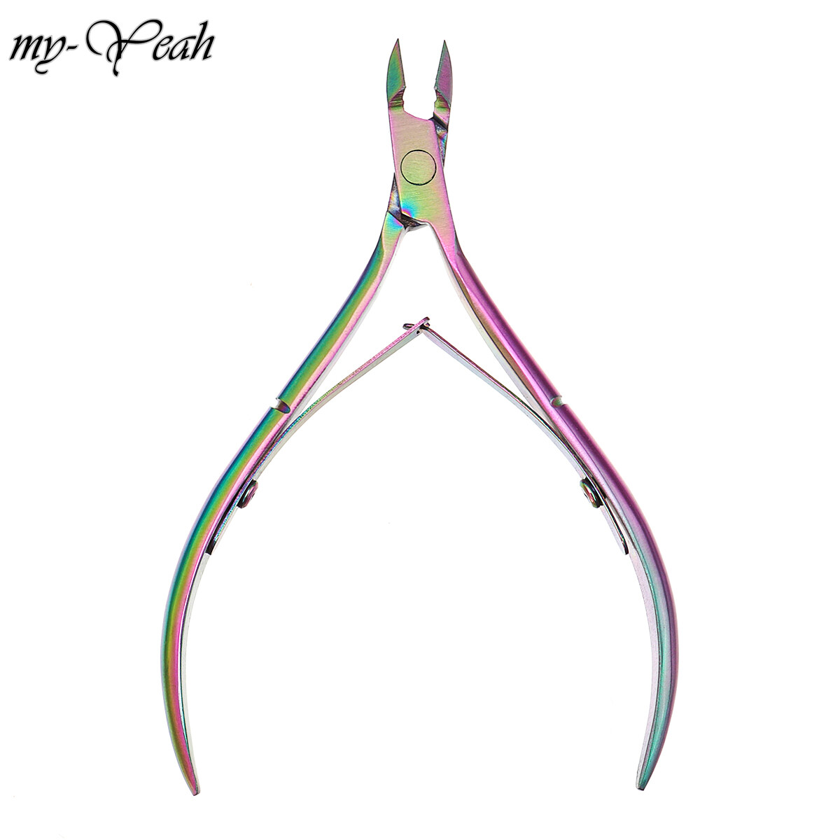 myyeah Nail Art Colorful Stainless Steel Cuticle Pusher Cleaning Nipper Nail Art Tools