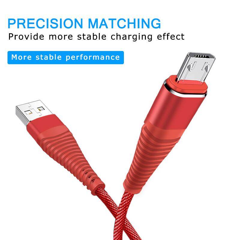 1/2/3M High Tensile USB C Cord Durable Braided USB Cables Fast Charging Micro Usb Type-C Lightning for Samsung VIVO OPPO Huawei iPhone iPad