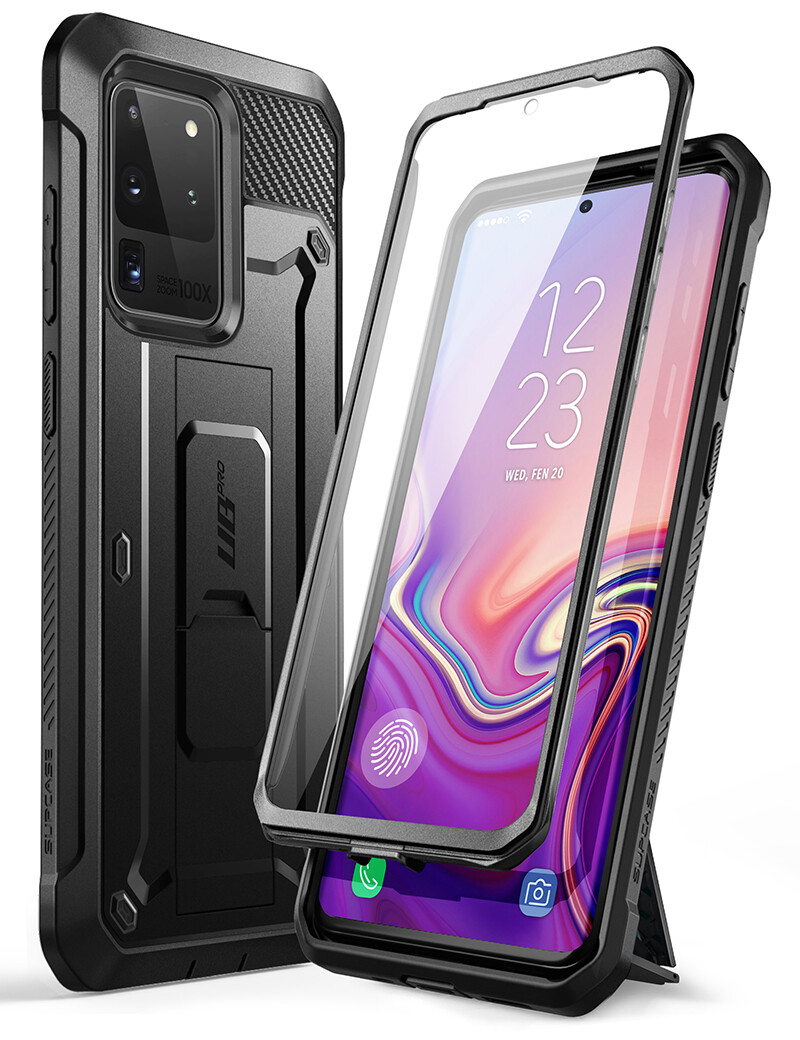 SUPCASE UB Pro for Samsung Galaxy S20 Ultra 5G (2020 Release) Case Built-in Screen Protector with Full-Body Rugged & Kickstand Cover