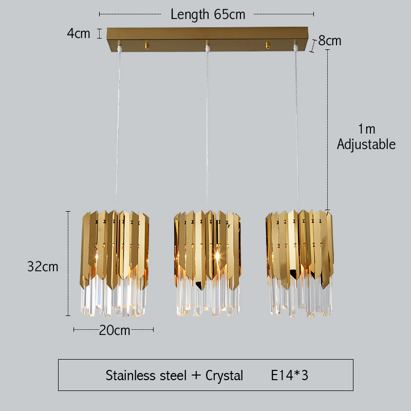 Modern Luxury Gold Crystal Small Round Chandeliers For Dining Room Bedroom Chandelier Lighting Kitchen Island Led Light Fixtures Lazada Singapore