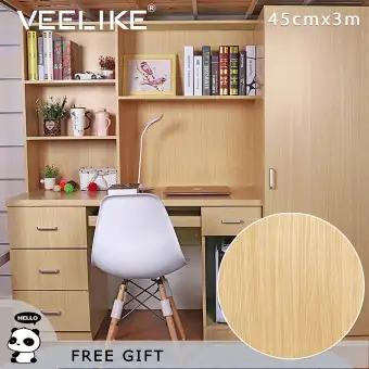 Self Adhesive Vinyl Wall Sticker Wood Kitchen Cabinet Liner