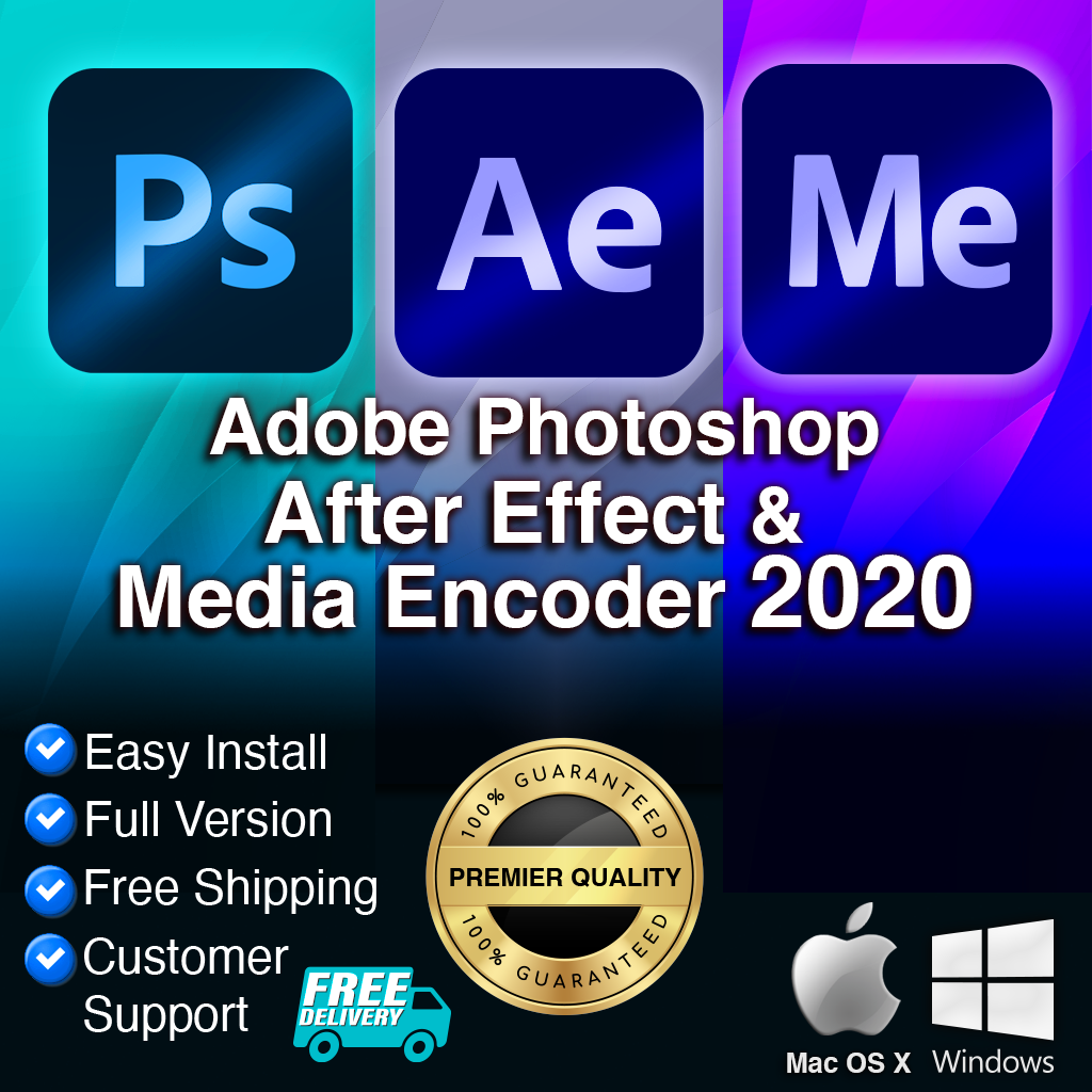 Adobe Photoshop Adobe After Effect Adobe Media Encoder Mac Or Windows Latest Full Version Lazada