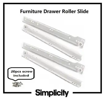 Furniture Drawer Roller Slide Rail Laci 10 To 24 Lazada