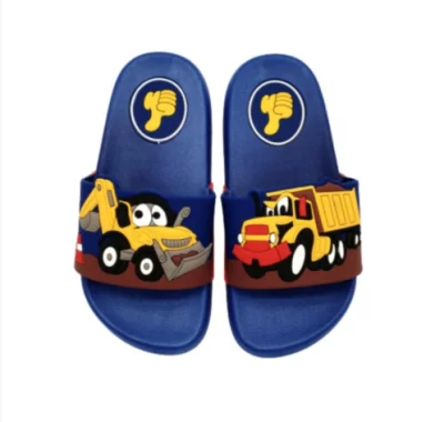 [Size 24-35] Cartoon Truck Children's Sandals Kids Boys Slippers Selipa