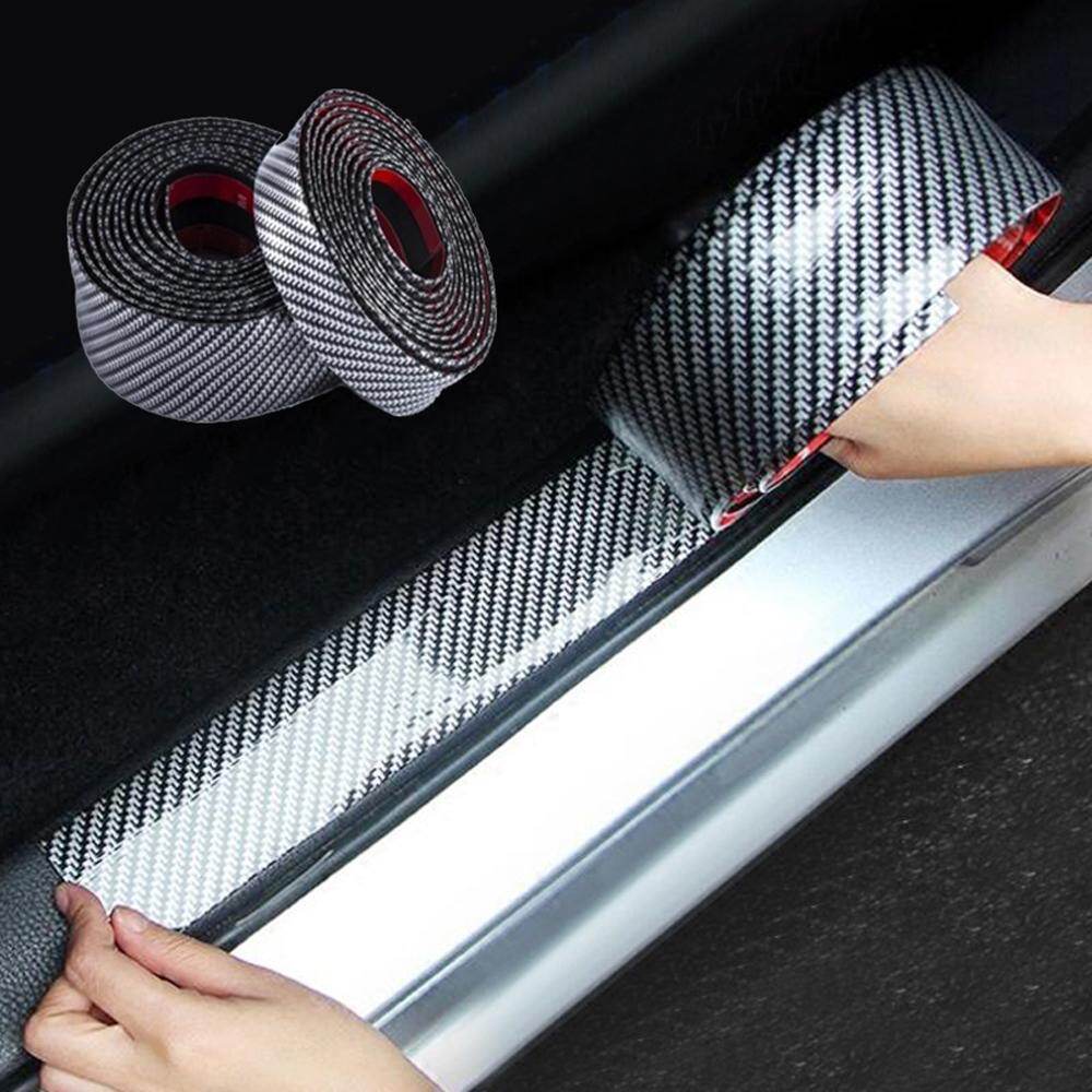 3CM * 2.5M Car Styling Carbon Fiber Wrap 5D Car Door Protector Car Door Sill Strips Protector Carbon Fiber Vinyl Film Auto Bumper Stickers