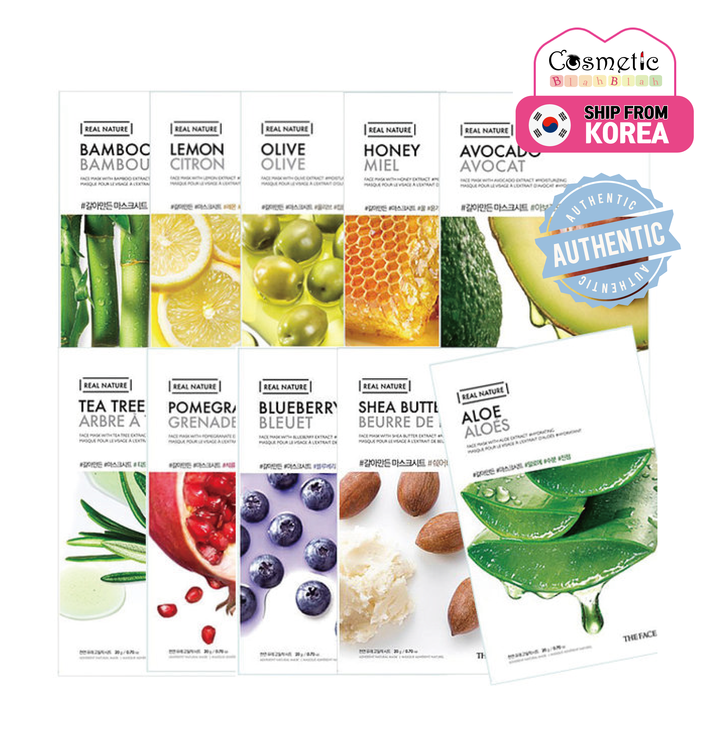 [THE FACE SHOP] Real Nature Facial Mask 1 PC Lazada