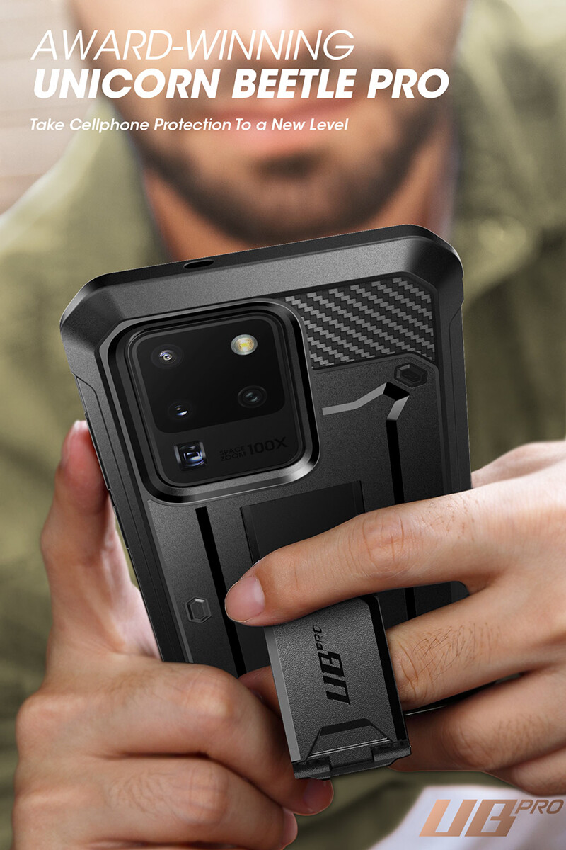 SUPCASE UB Pro Cho Ốp Lưng Samsung Galaxy S20 Ultra 5G (Bản Phát Hành 2020) Miếng Bảo Vệ Màn Hình Tích Hợp Với Vỏ Bọc Chắc Chắn & Chân Đế Toàn Thân