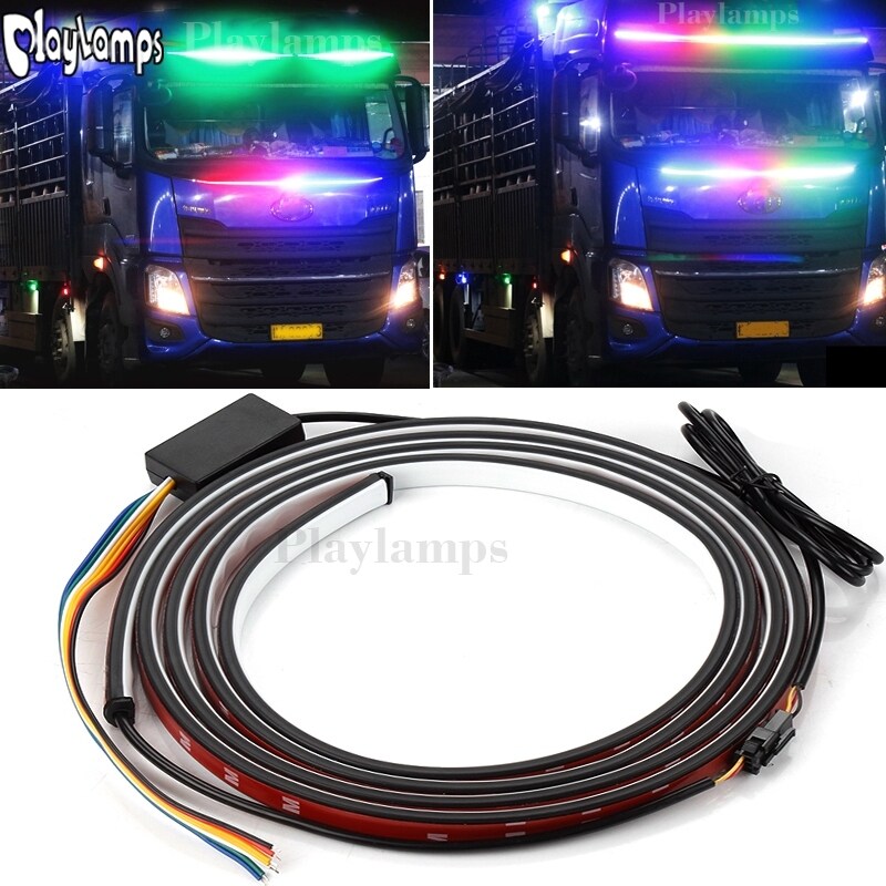 Đèn LED 24V Chạy RGB Năng Động Theo Đèn Nháy Dây Cho Xe Bán Tải Rơ Moóc Với Phụ Kiện Đèn Phanh Tín Hiệu Rẽ