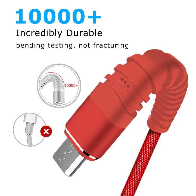 1/2/3M High Tensile USB C Cord Durable Braided USB Cables Fast Charging Micro Usb Type-C Lightning for Samsung VIVO OPPO Huawei iPhone iPad