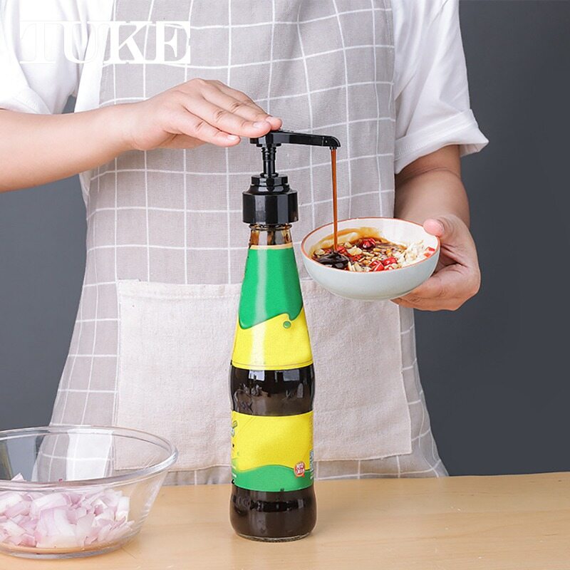 TUKE Bottle Nozzle Pressure Oil Sprayer Household Oyster Sauce Plastic Pump Push-type Tools Kitchen Accessories Supplies