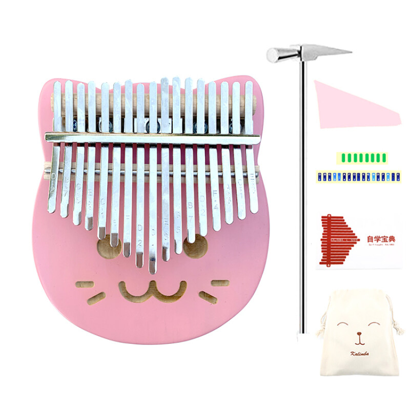 17 Keys Kalimba African Solid Mahogany and Golden Bamboo Thumb Piano Malaysia