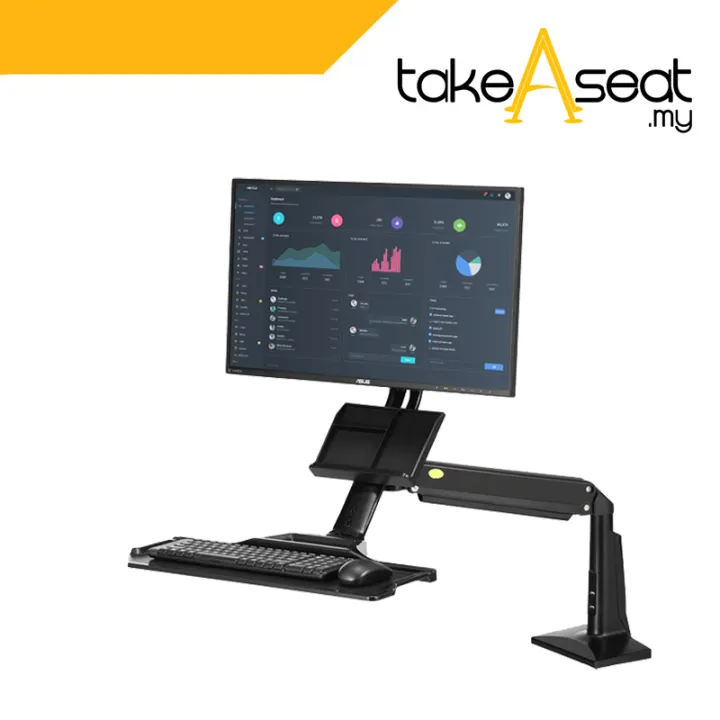 E1 Monitor Arm With Keyboard Tray Fits Monitor Screen From 22 Inch