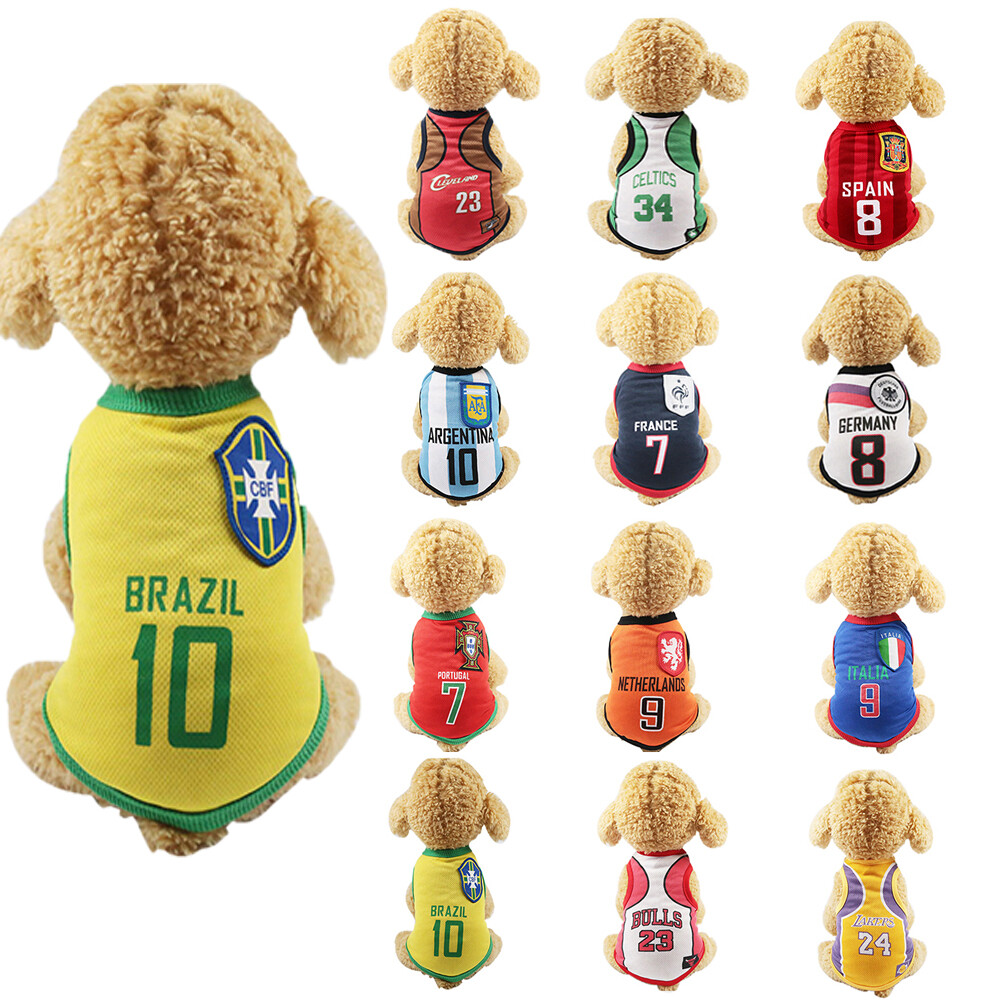 Puppy Hoodie Clothing Cat Sweater T Shirt Small Sport Shirt Basketball PetMesh Vest Pet Clothes