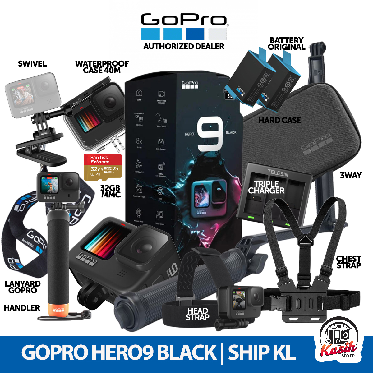 Gopro Hero 9 Hero9 Black Original Combo Funsportz Malaysia Warranty Lazada
