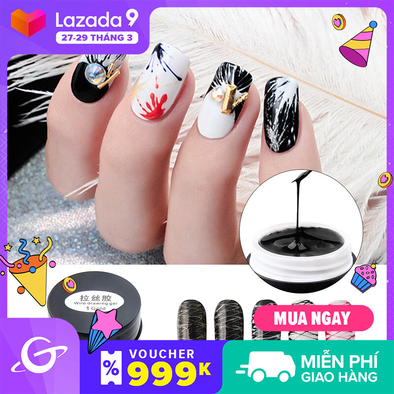 Dây Nhện Làm Móng Nghệ Thuật Sáng Tạo 5Ml, Vẽ Móng Bằng Lụa Kéo Tự Làm Dụng Cụ Làm Móng Gel UV