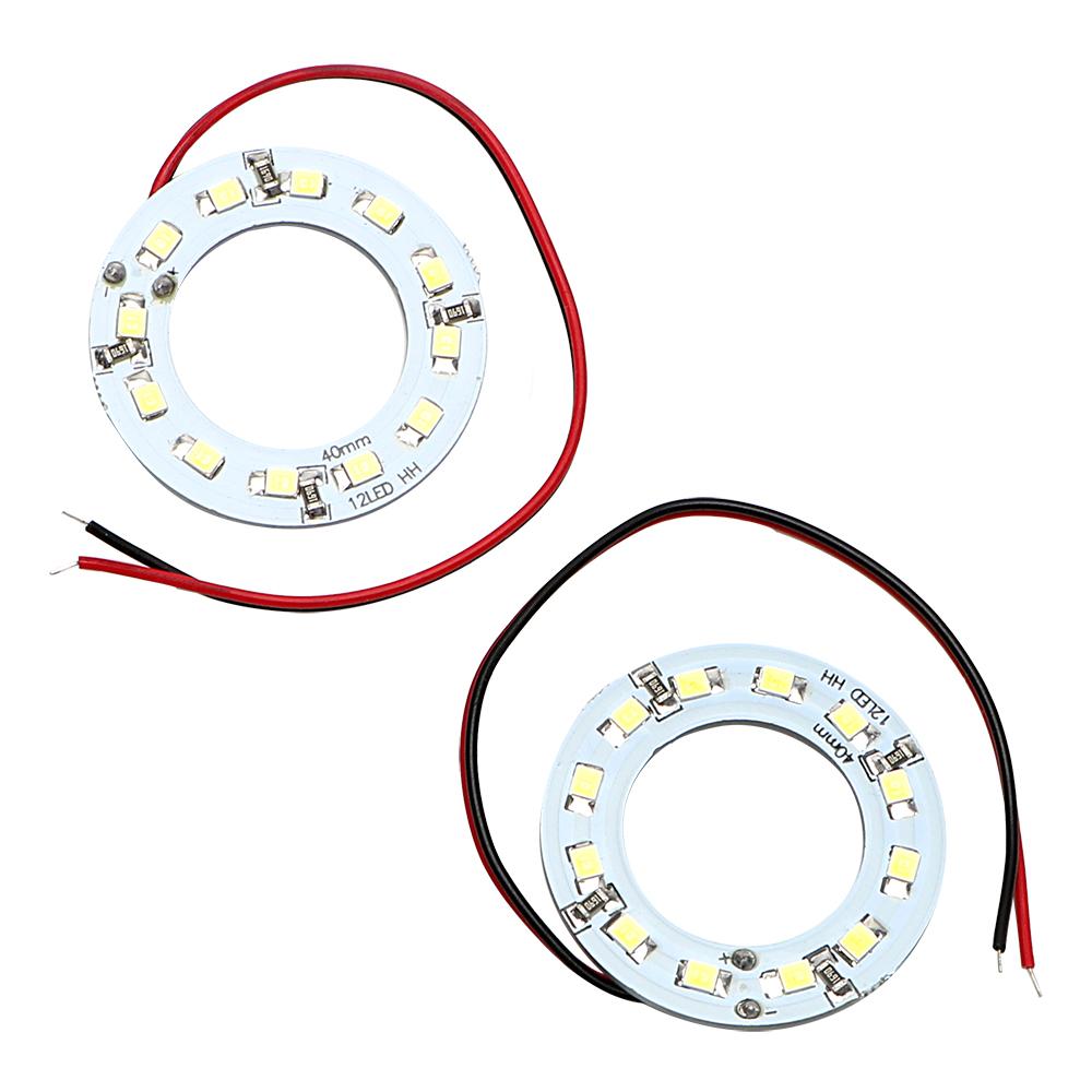 2pcs/set 40mm angel eye led daytime running light dc 12v car headlight 1210 led chip auto drl lamp car-styling