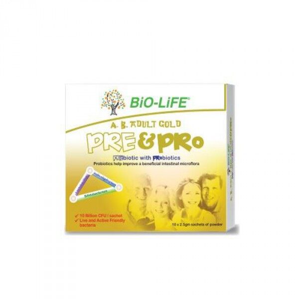 Bio-life AB Adult Gold Prebiotic & Probiotic 10 Sachets 2.5gm | Lazada