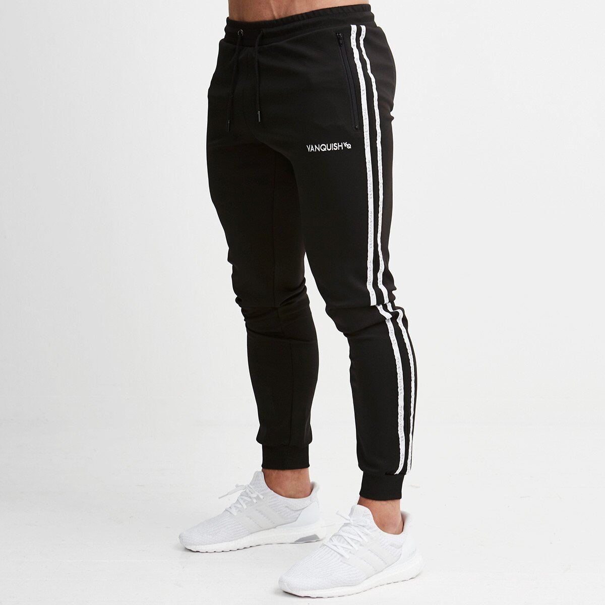 Muscle Brothers Fitness VQ Label Printing Outdoor Sports Fashion Running Slim Pants Spring and Summer Male
