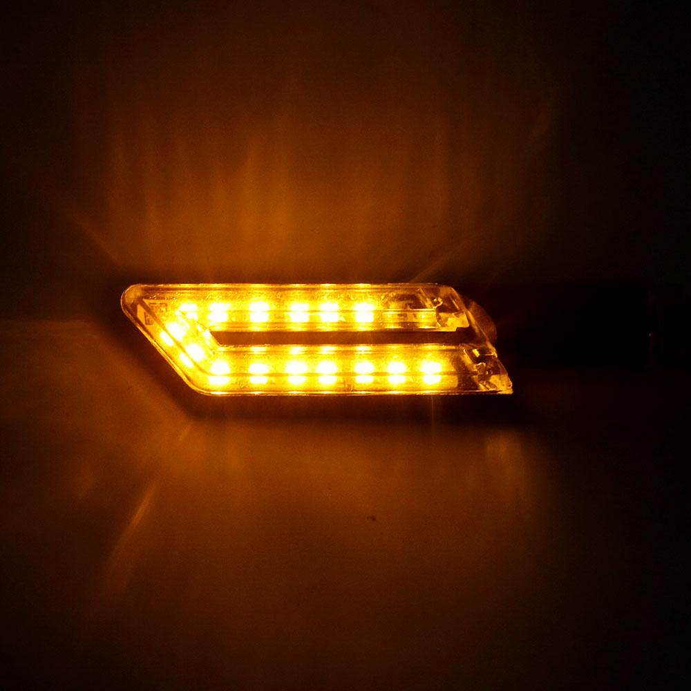 2PCS LED Motorcycle Turn Signal Lights Amber Lamps Moto Turn Indicators for Honda Suzuki Motorcycle Blinker Scooter Refit