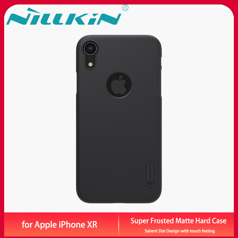Original Nillkin for Apple iPhone XR Case Super Frosted Shield Hardcase Matte Back Cover Casing with Logo Cutout