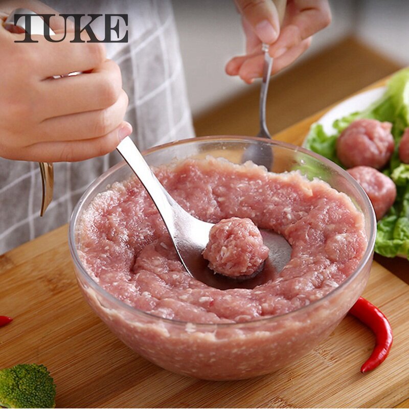 TUKE Meatball Maker Spoon Stainless Steel Non-Stick Creative Meatball Maker Cooking Tools Kitchen Gadgets And Accessories