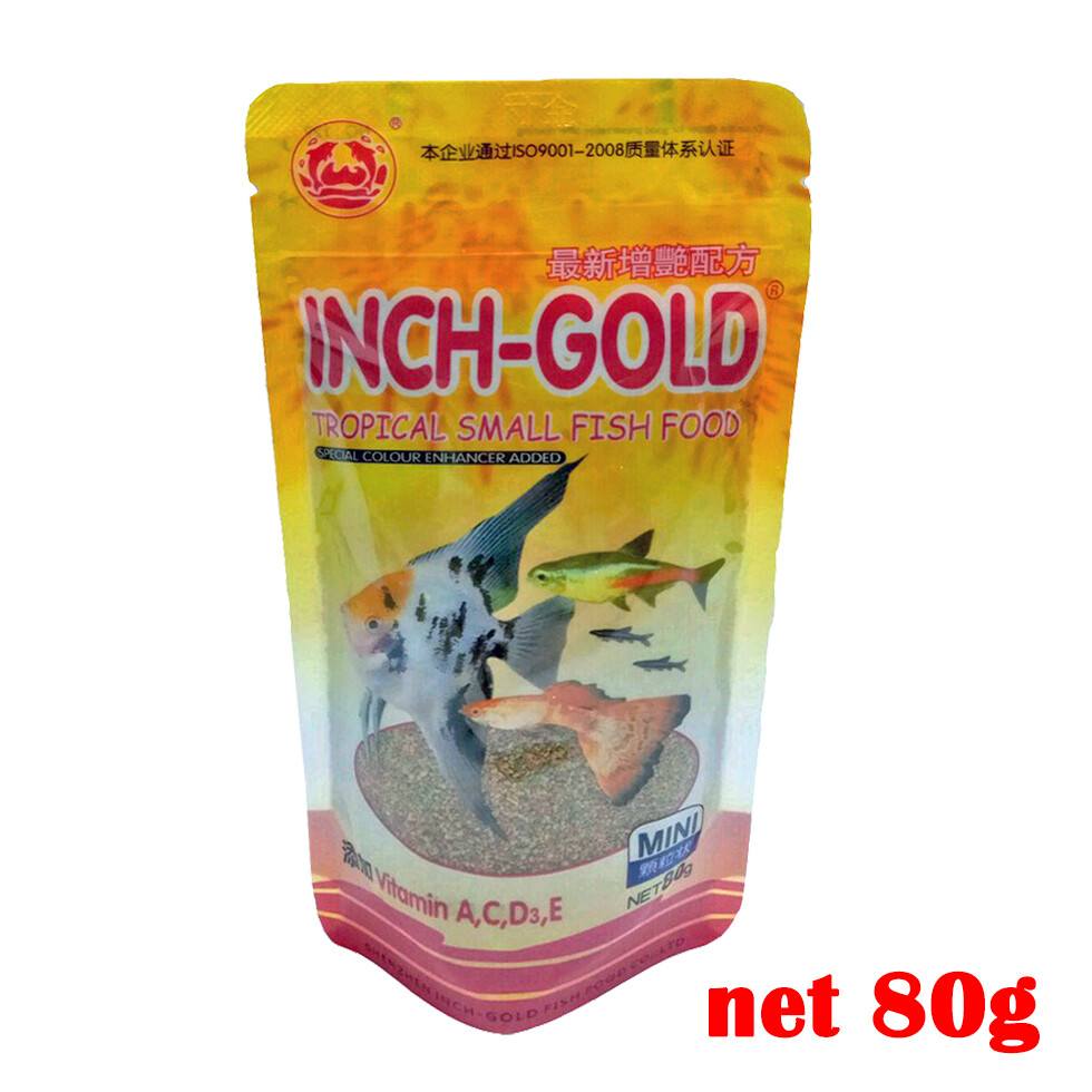 inch gold tropical small fish food