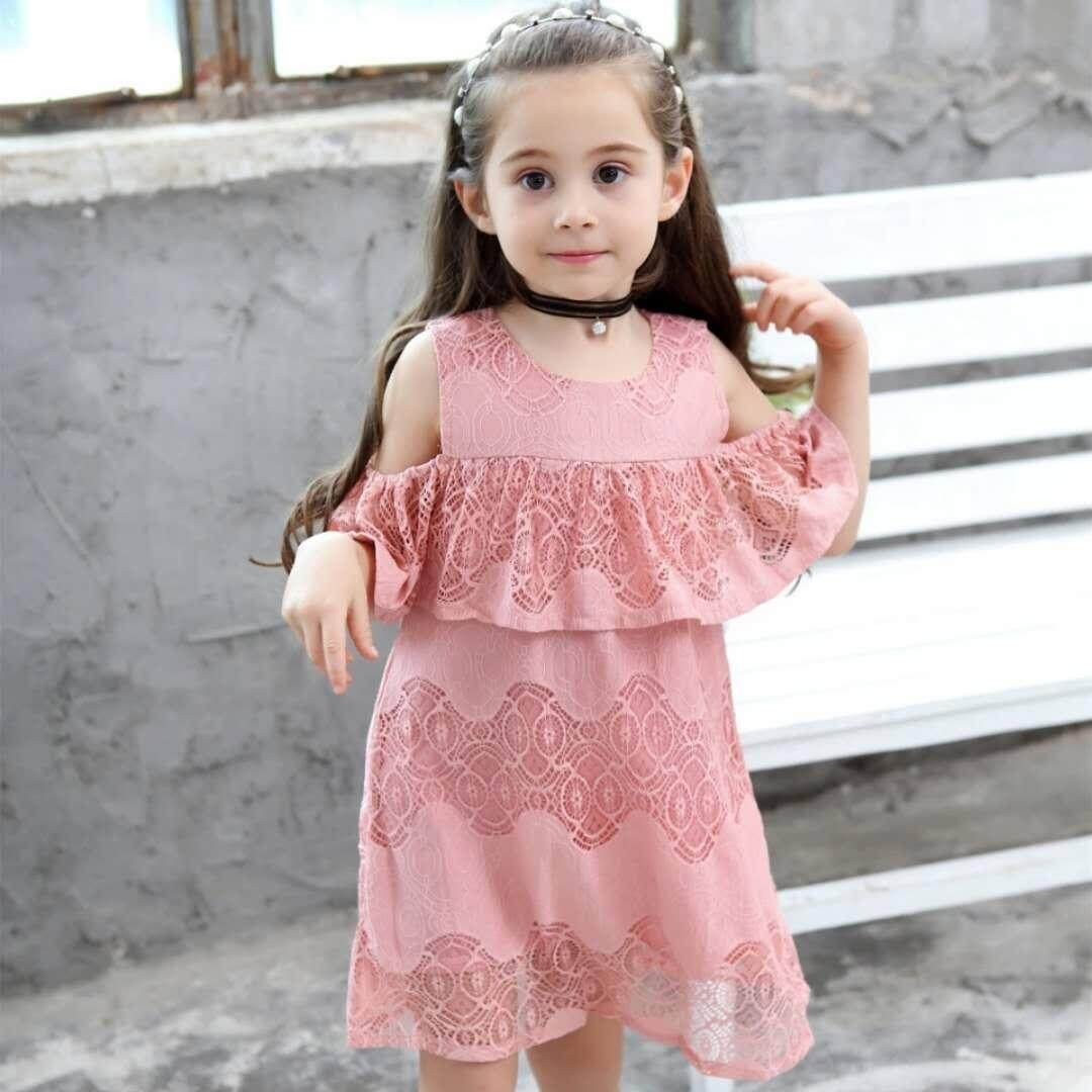 Girls pink party spring//summer dress age 6-7 years