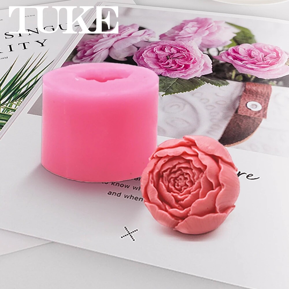 TUKE Rose Flower Silicone Mold Flower Bloom Rose Shape Silicone Fondant Soap Cupcake Jelly Candy Chocolate Decoration Baking Tool