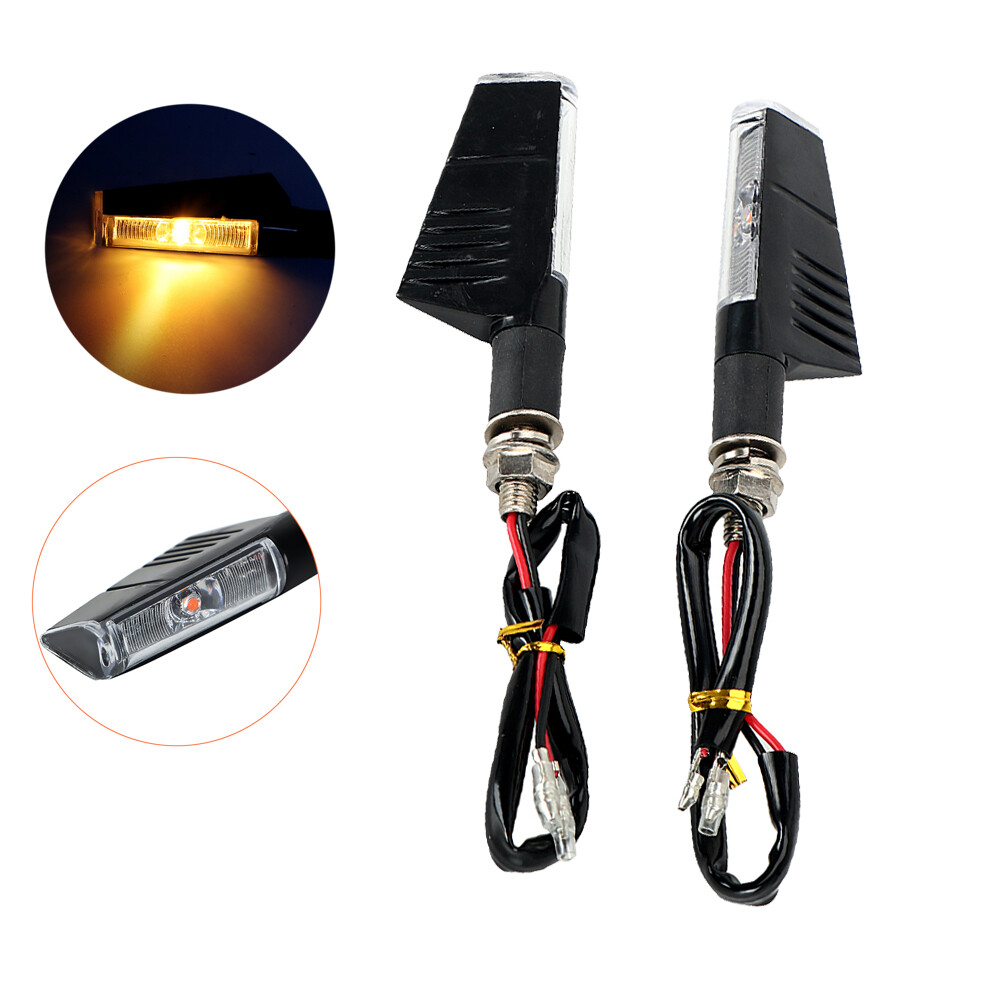 2 Pcs Motorcycle Turn Signal light Amber LED Motorcycle Flasher Motorbike Indicator