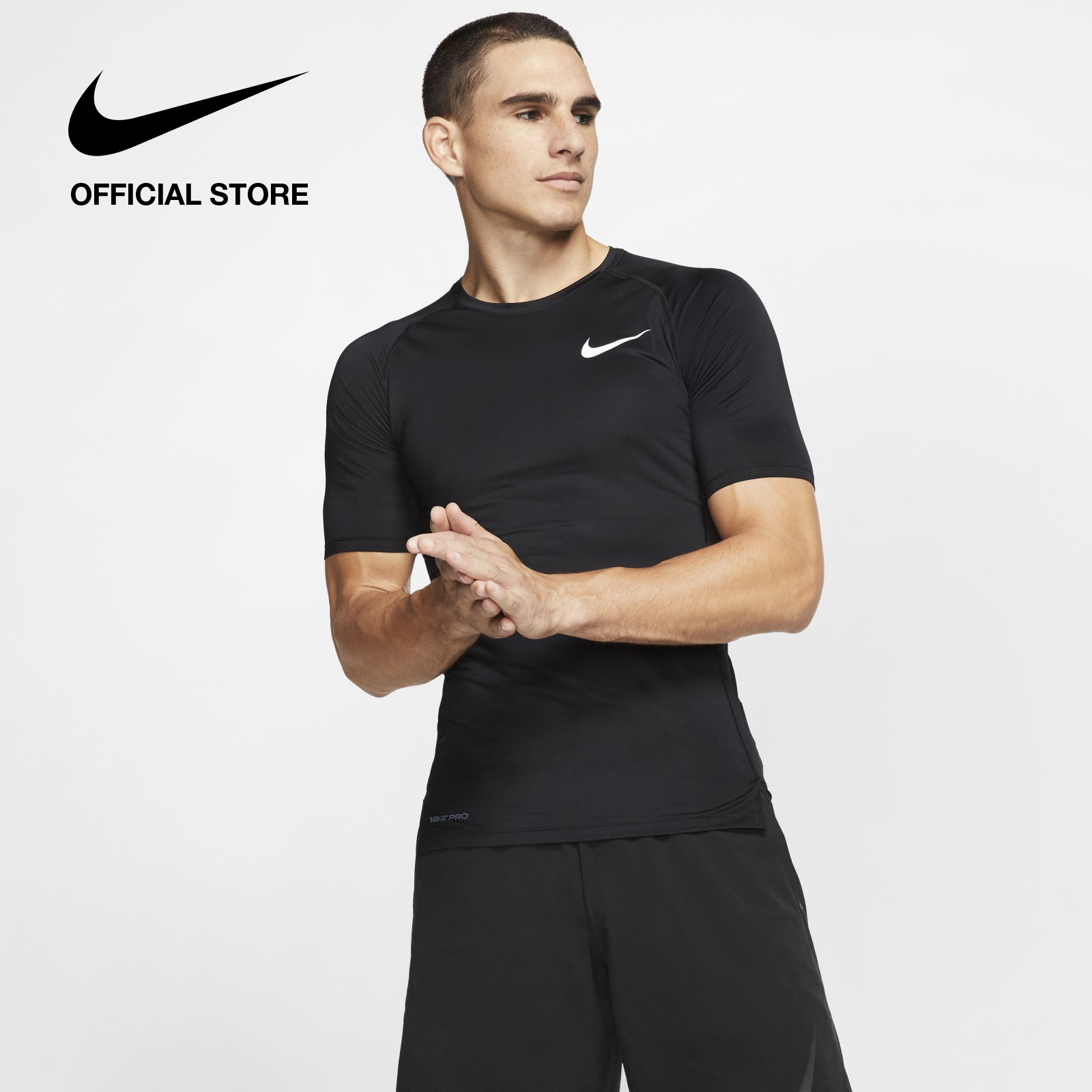 Nike Men's Pro Short-Sleeve Top - Black 