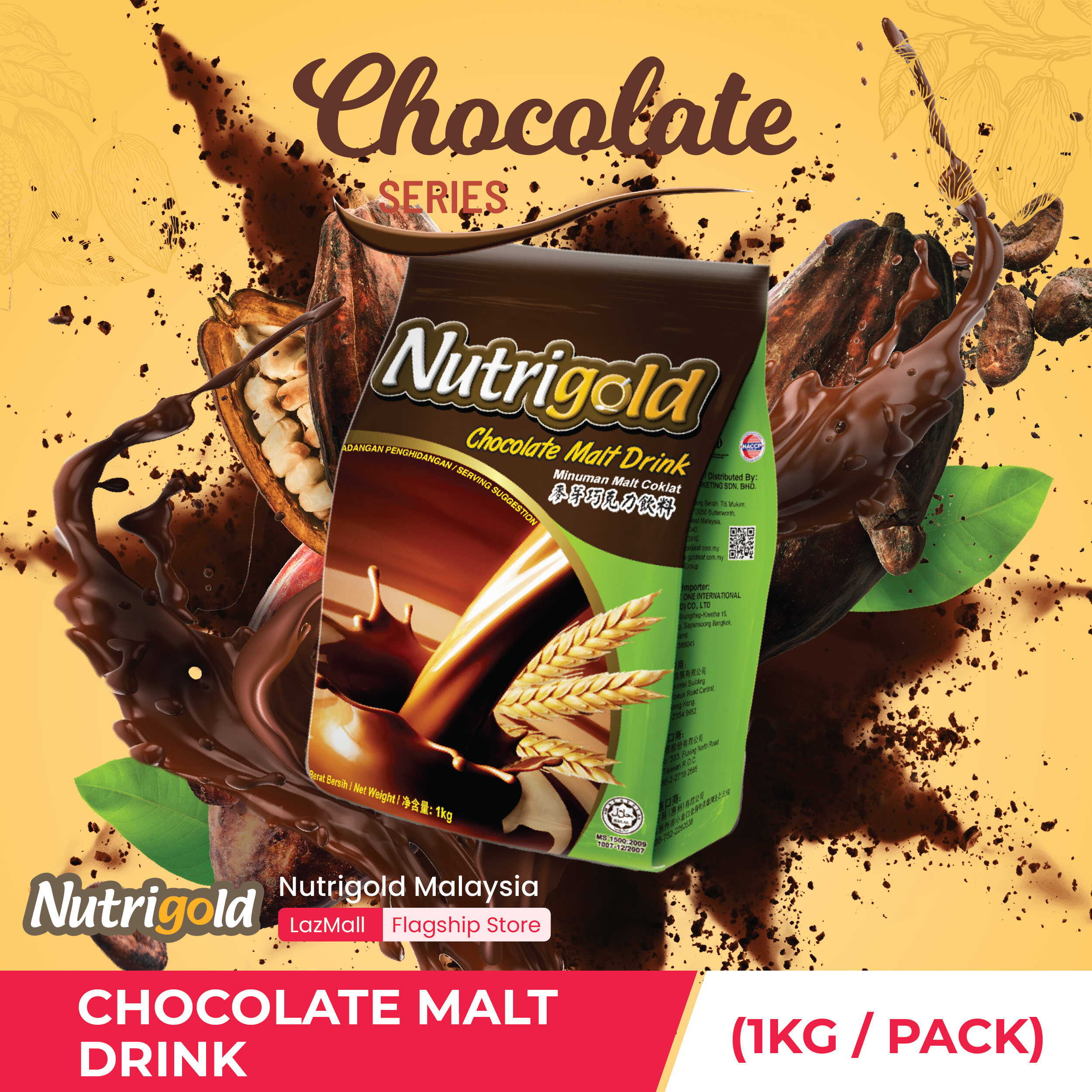 NUTRIGOLD Chocolate Malt Drink (1kg / Pack) Lazada