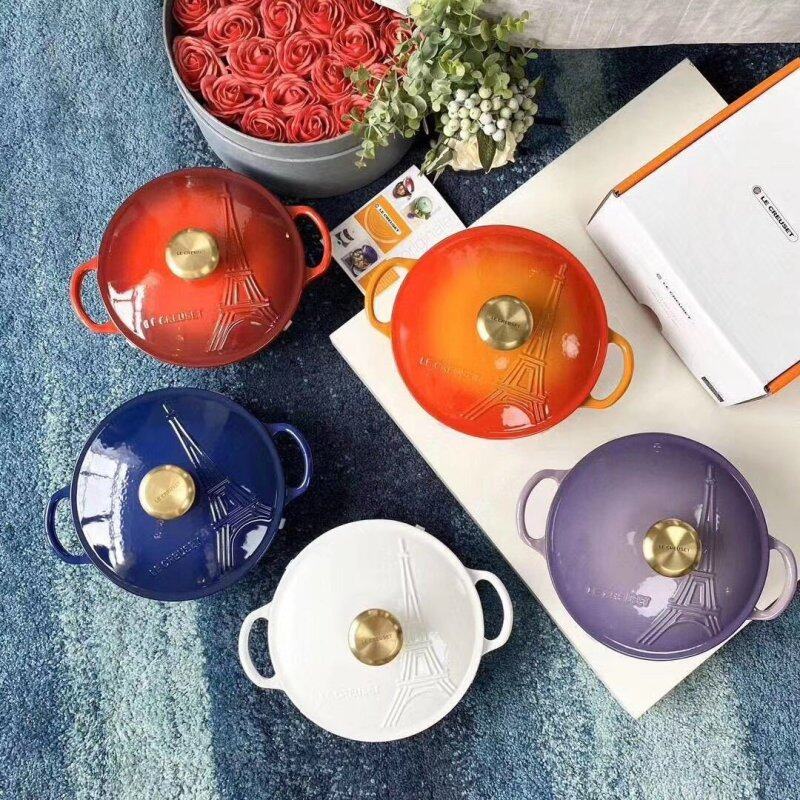 Le creuset Cool enamel Paris tower cast iron pot 22cm diameter enamel pot Singapore