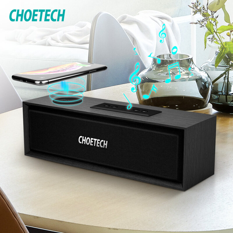 T561-S Không Dây Sạc Bluetooth Âm Thanh 10W, Màu Hạt Dẻ + Bộ Chuyển Đổi Tiêu Chuẩn Hoa Kỳ 1.5 Mét Đen + Cáp Truyền Âm Thanh 0.9 Mét