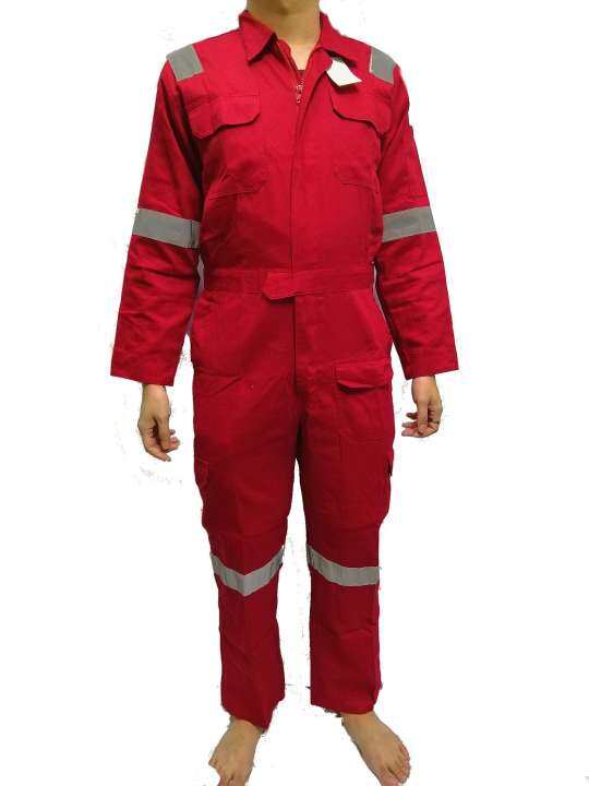 red mechanic jumpsuit